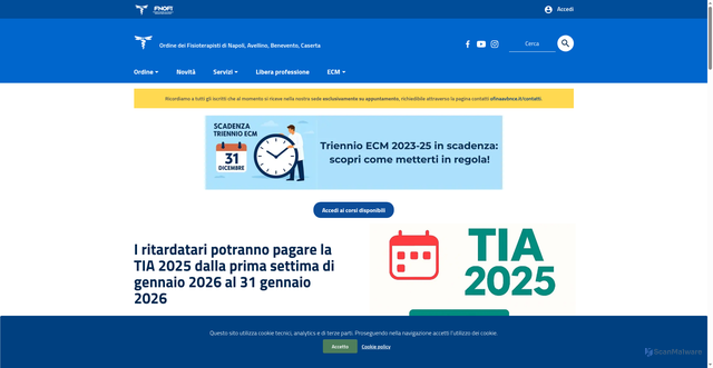 Security scan screenshot of https://ofinaavbnce.it/