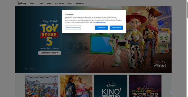 Security scan screenshot of https://disneysupportcenter.com