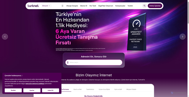Security scan screenshot of https://www.turk.net