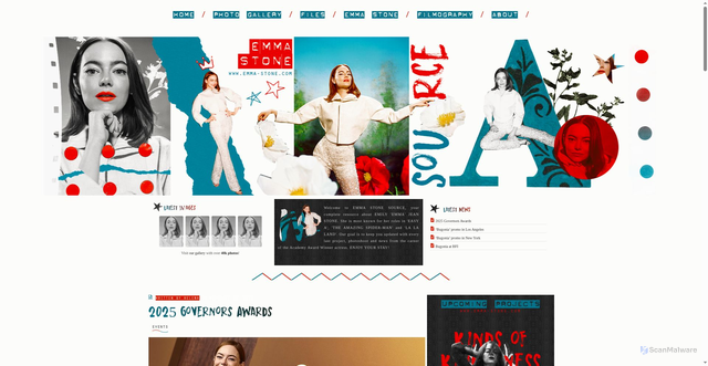 Security scan screenshot of https://emma-stone.com/