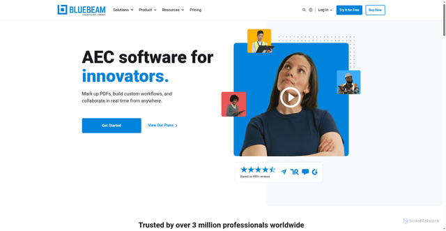 Security scan screenshot of https://bluebeam.co.uk