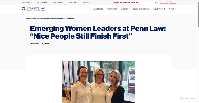 Security scan screenshot of https://www.law.upenn.edu/live/news/8522-emerging-women-leaders-at-penn-law-nice-people