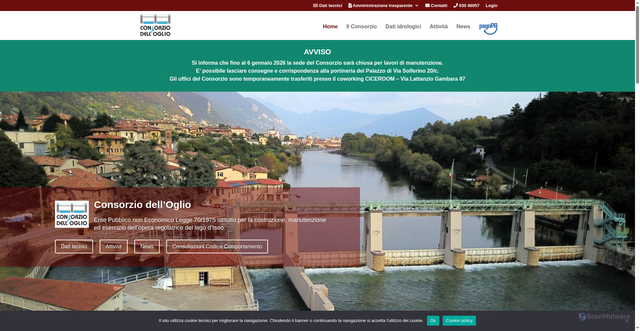 Security scan screenshot of https://oglioconsorzio.it/