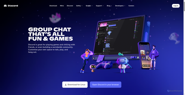 Security scan screenshot of https://discord.com