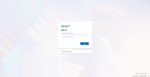 Security scan screenshot of https://greenwaymedicaltech-my.sharepoint.com