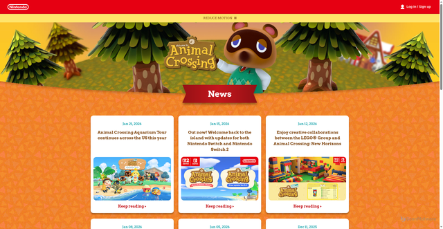 Security scan screenshot of https://animalcrossing.nintendo.com/news/