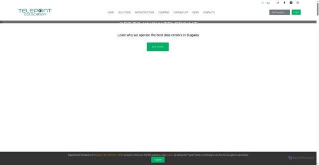 Security scan screenshot of https://telepoint.bg