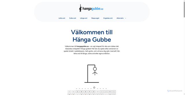 Security scan screenshot of https://hangagubbe.se