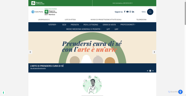 Security scan screenshot of https://www.asst-mantova.it/