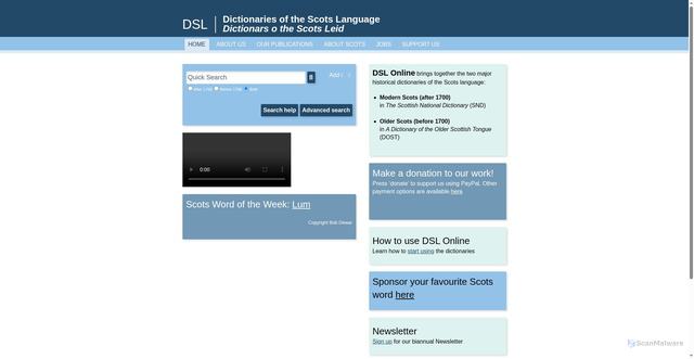 Security scan screenshot of https://dsl.ac.uk