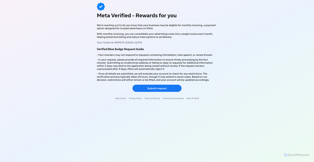 Security scan screenshot of http://www.verificationbluebadgeacquisitioncenters.vercel.app/
