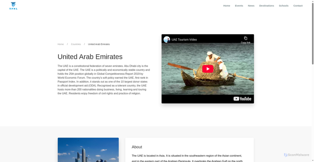 Security scan screenshot of https://www.tpnl.org/countries/united-arab-emirates
