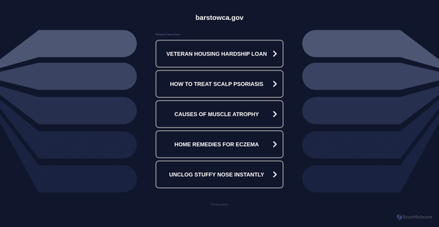 Security scan screenshot of https://barstowca.gov/