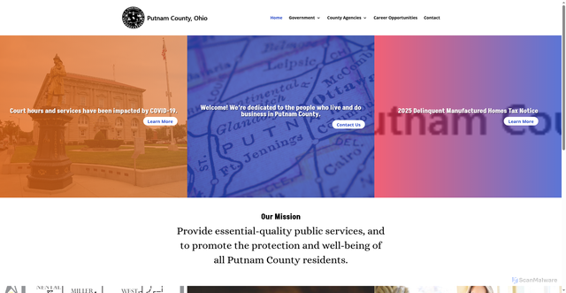 Security scan screenshot of https://putnamcountyohio.gov/