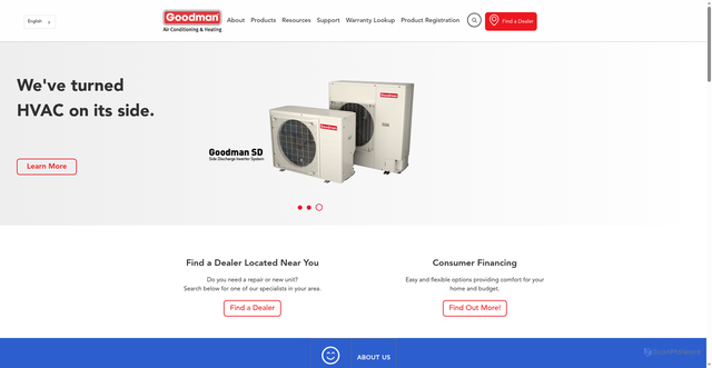 Security scan screenshot of https://goodmanmfg.com