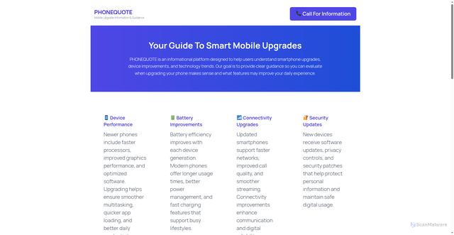 Security scan screenshot of http://phonequote.online/