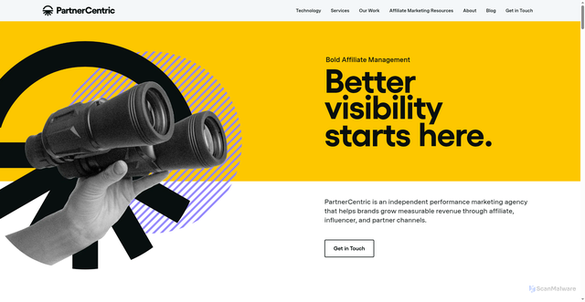 Security scan screenshot of https://partnercentric.net
