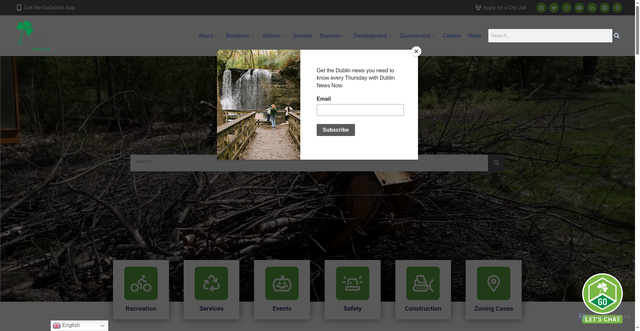 Security scan screenshot of https://dublinohiousa.gov/