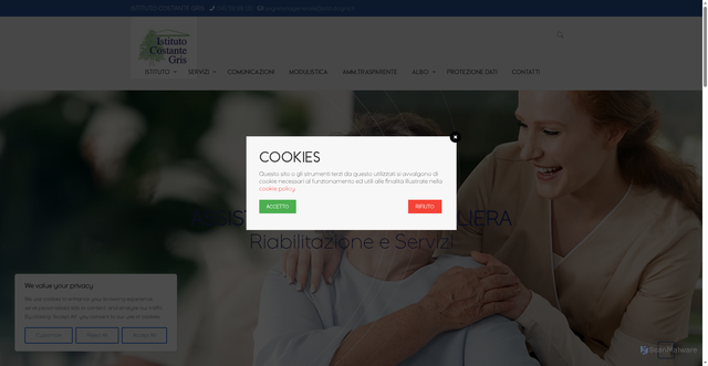 Security scan screenshot of https://www.istitutogris.it/