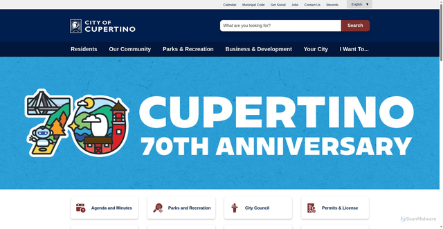 Security scan screenshot of https://www.cupertino.gov/