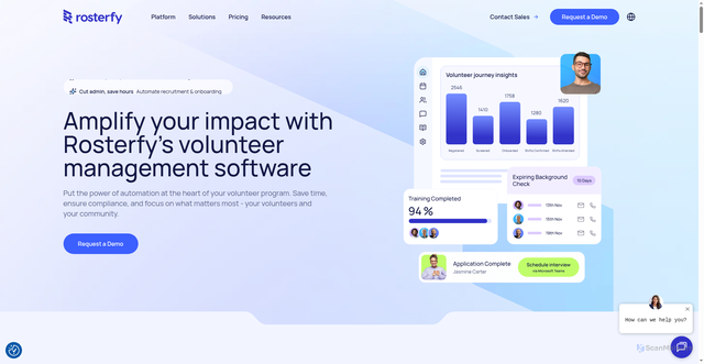 Security scan screenshot of https://rosterfy.com