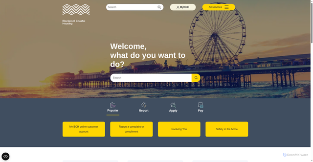 Security scan screenshot of http://www.bch.co.uk