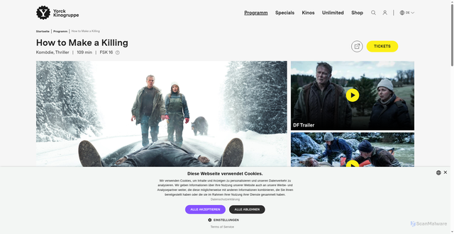 Security scan screenshot of https://www.yorck.de/filme/how-to-make-a-killing