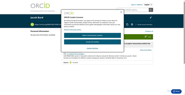 Security scan screenshot of https://orcid.org/0000-0002-8585-2653