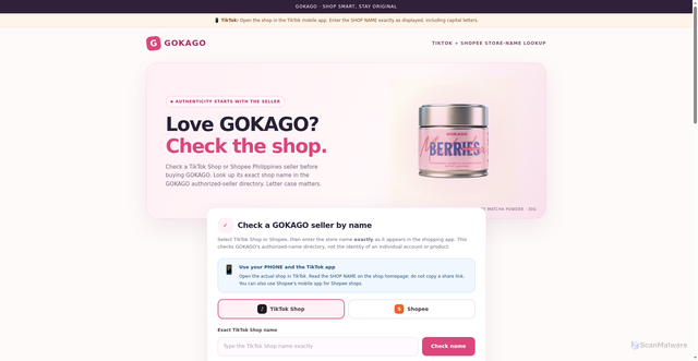 Security scan screenshot of https://gokago-verification.pages.dev/