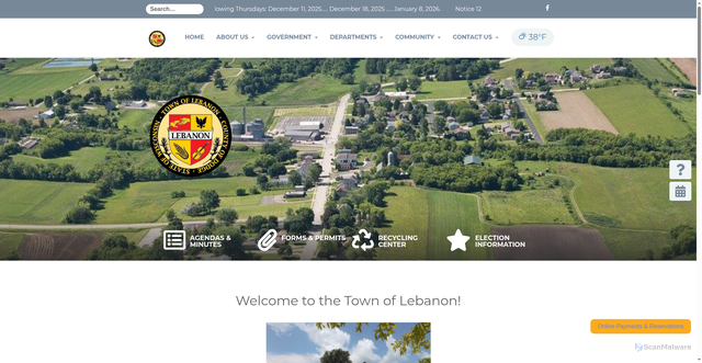 Security scan screenshot of https://lebanondodgewi.gov/