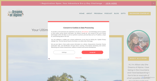 Security scan screenshot of https://www.shedreamsofalpine.com/blog/hiking-mount-baldy