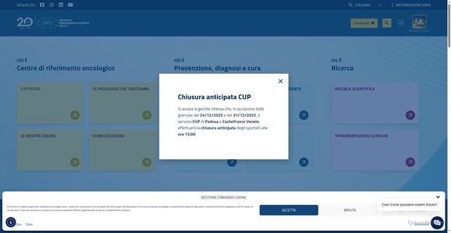Security scan screenshot of https://www.ioveneto.it/
