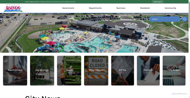 Security scan screenshot of https://www.wirapids.gov