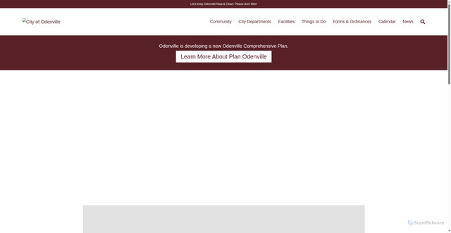 Security scan screenshot of https://cityofodenville.net/