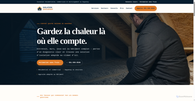 Security scan screenshot of https://isolation-saguenay.pages.dev/