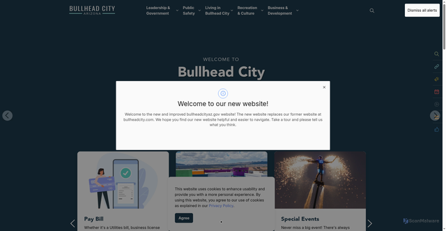 Security scan screenshot of https://www.bullheadcityaz.gov/