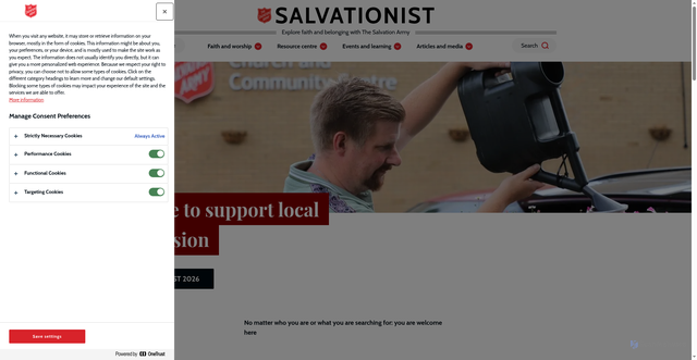 Security scan screenshot of https://salvationist.org.uk