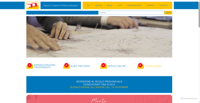 Security scan screenshot of https://www.agenziatplbergamo.it/