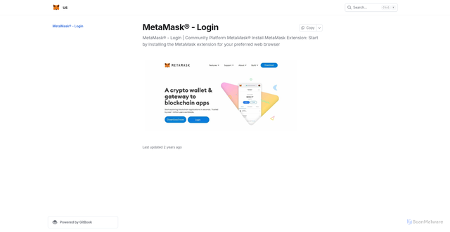 Security scan screenshot of https://methadfmscklogon.gitbook.io/us/