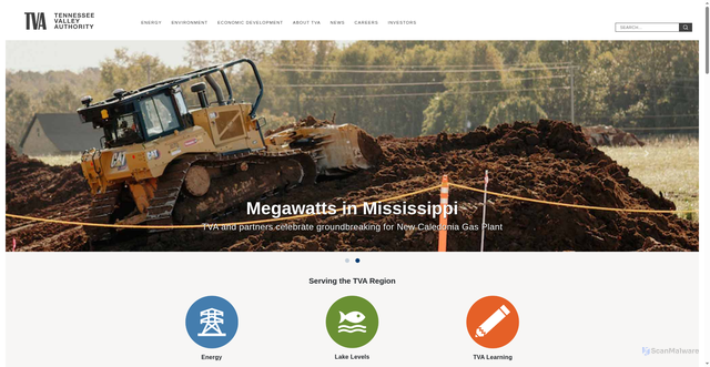 Security scan screenshot of https://www.tva.com/