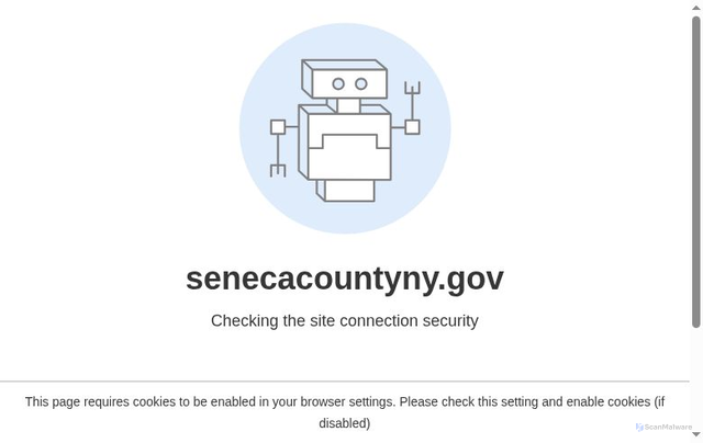 Security scan screenshot of https://senecacountyny.gov/