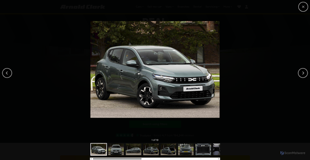 Security scan screenshot of https://www.arnoldclark.com