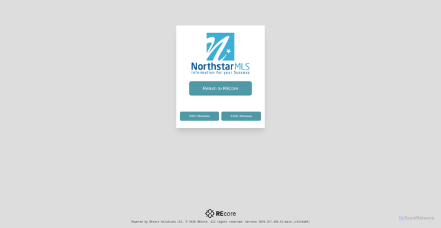 Security scan screenshot of https://signin.northstarmls.com