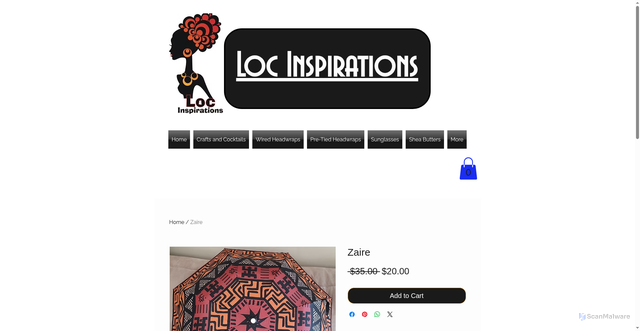 Security scan screenshot of https://www.loc-inspirations.com/product-page/copy-of-juneteenth