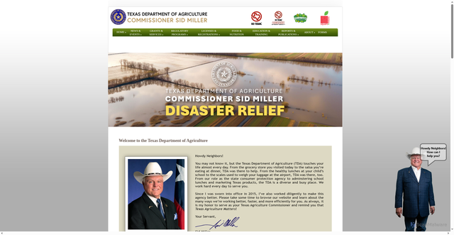 Security scan screenshot of https://texasagriculture.gov/