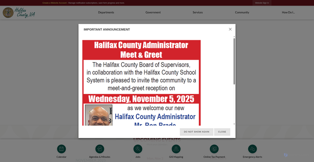Security scan screenshot of https://halifaxcountyva.gov/
