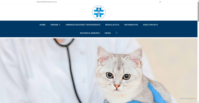 Security scan screenshot of https://www.ordinemediciveterinarilucca.it/