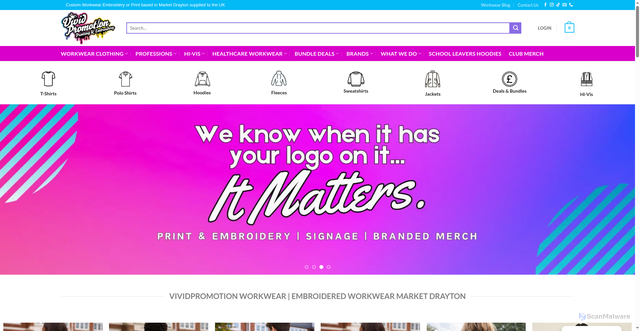 Security scan screenshot of https://vividpromotion.com