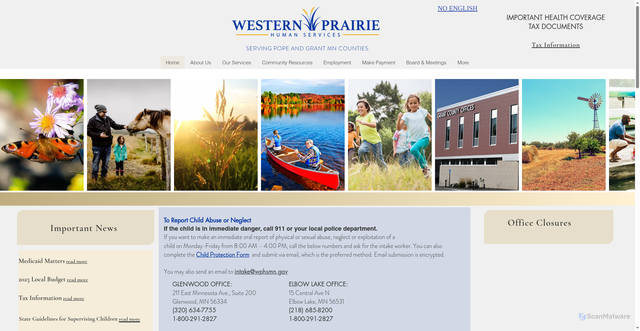 Security scan screenshot of https://www.wphsmn.gov/