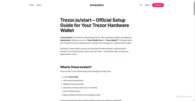 Security scan screenshot of https://startpublics.ghost.io/us-en/